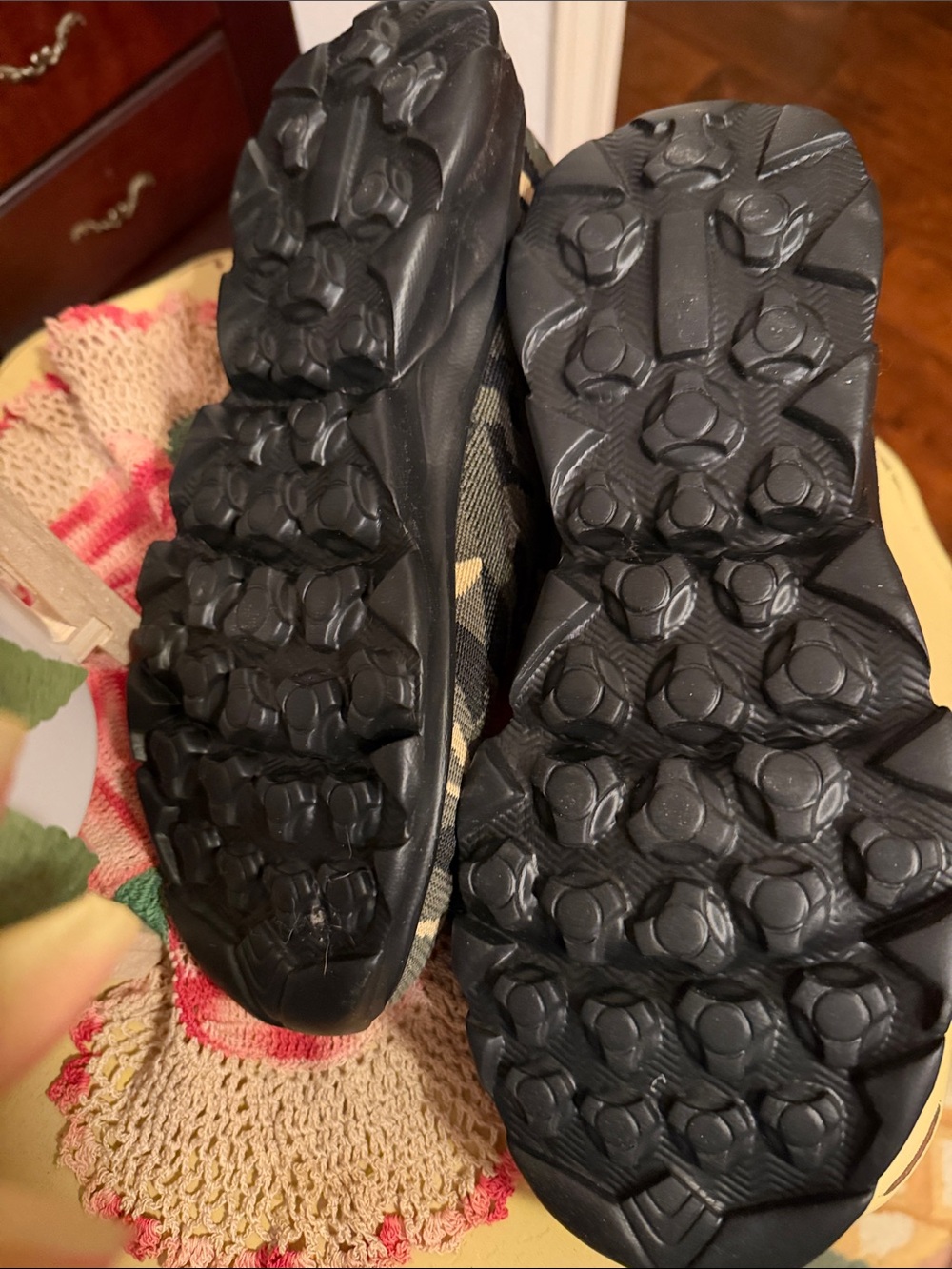 🪖🪖🪖BOGOHO🪖🪖🪖Men's Olive Green Camo Knit Athletic Sneakers-M-8.5 W-10 - Picture 4 of 6